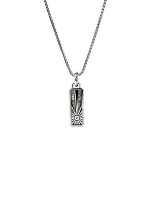 Detail View - Click To Enlarge - JOHN HARDY - Modern Talisman Silver Turquoise Necklace — Size 24	