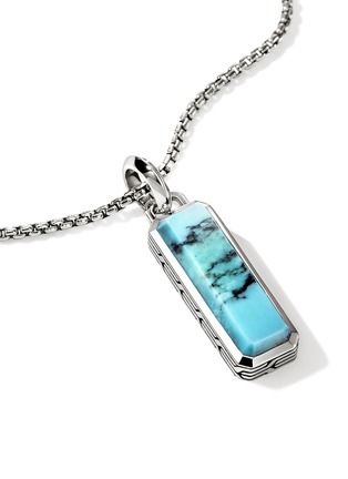  - JOHN HARDY - Modern Talisman Silver Turquoise Necklace — Size 24	