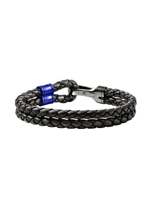 Main View - Click To Enlarge - JOHN HARDY - Rhodium Enamel Leather Cord Double Row Bracelet — Size UL