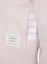  - THOM BROWNE - 4 Bar Zip Up Cotton Hoodie