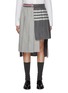 Main View - Click To Enlarge - THOM BROWNE - Asymmetric Hem 4 Bar Wool Cashmere Skirt