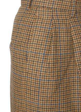  - THOM BROWNE - Double Pleated Chequered Wool Tweed Pants