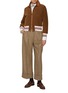 Figure View - Click To Enlarge - THOM BROWNE - Double Pleated Chequered Wool Tweed Pants