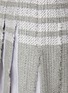  - THOM BROWNE - Pleated Frayed Edge Tweed Mini Skirt