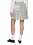 Back View - Click To Enlarge - THOM BROWNE - Pleated Frayed Edge Tweed Mini Skirt