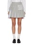 Main View - Click To Enlarge - THOM BROWNE - Pleated Frayed Edge Tweed Mini Skirt
