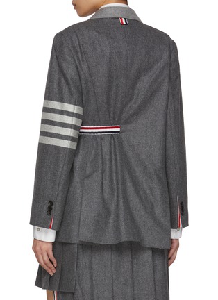 Back View - Click To Enlarge - THOM BROWNE - Ruched Back Wool Cashmere Blazer