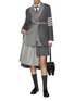 Figure View - Click To Enlarge - THOM BROWNE - Ruched Back Wool Cashmere Blazer