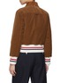 Back View - Click To Enlarge - THOM BROWNE - Cropped Down Filled Corduroy Flight Jacket
