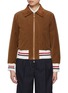 Main View - Click To Enlarge - THOM BROWNE - Cropped Down Filled Corduroy Flight Jacket