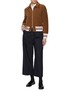 Figure View - Click To Enlarge - THOM BROWNE - Cropped Down Filled Corduroy Flight Jacket
