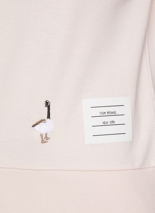  - THOM BROWNE - Short Sleeve Geese Embroidered Cotton Milano Tee
