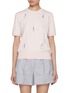 Main View - Click To Enlarge - THOM BROWNE - Short Sleeve Geese Embroidered Cotton Milano Tee