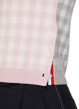  - THOM BROWNE - Gingham Check Cropped Knit Vest