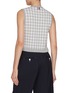 Back View - Click To Enlarge - THOM BROWNE - Gingham Check Cropped Knit Vest
