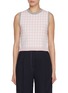 Main View - Click To Enlarge - THOM BROWNE - Gingham Check Cropped Knit Vest