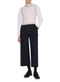 Figure View - Click To Enlarge - THOM BROWNE - Gingham Check Cropped Knit Vest
