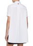 Back View - Click To Enlarge - THOM BROWNE - Round Collar Bib Cotton Tunic Shirt