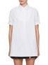 Main View - Click To Enlarge - THOM BROWNE - Round Collar Bib Cotton Tunic Shirt