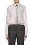 Main View - Click To Enlarge - THOM BROWNE - Gingham Mix Cardigan