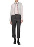 Figure View - Click To Enlarge - THOM BROWNE - Gingham Mix Cardigan
