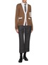 Figure View - Click To Enlarge - THOM BROWNE - 4 Bar Stripe V-neck Cardigan