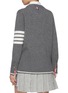 Back View - Click To Enlarge - THOM BROWNE - Geese Intarsia 4 Bar Wool Sweater