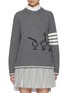 Main View - Click To Enlarge - THOM BROWNE - Geese Intarsia 4 Bar Wool Sweater