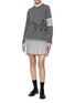 Figure View - Click To Enlarge - THOM BROWNE - Geese Intarsia 4 Bar Wool Sweater