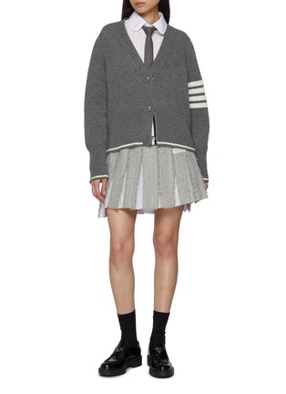 Figure View - Click To Enlarge - THOM BROWNE - Round Collar Cotton Gingham Shirt
