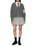 Figure View - Click To Enlarge - THOM BROWNE - Round Collar Cotton Gingham Shirt