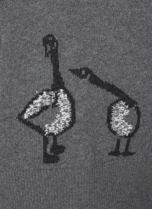  - THOM BROWNE - Geese Intarsia V-Neck Wool Cardigan