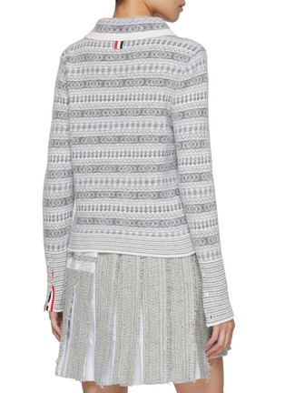 Back View - Click To Enlarge - THOM BROWNE - Fair Isle Peter Pan Collar Sweater