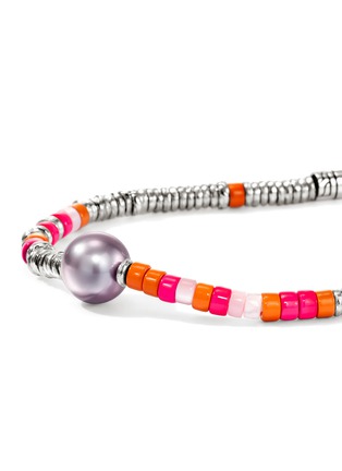 Detail View - Click To Enlarge - JOHN HARDY - Heishi Sterling Silver Freshwater Pearl Enamel Bracelet — Size US
