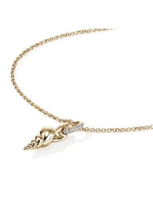 Detail View - Click To Enlarge - JOHN HARDY - Modern Talismans 14K Gold Diamond Pendant Necklace — Size 24