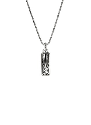 Detail View - Click To Enlarge - JOHN HARDY - Modern Talismans Silver Malachite Pendant Necklace — Size 24