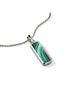 Detail View - Click To Enlarge - JOHN HARDY - Modern Talismans Silver Malachite Pendant Necklace — Size 24