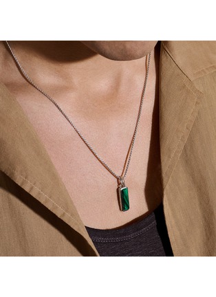  - JOHN HARDY - Modern Talismans Silver Malachite Pendant Necklace — Size 24