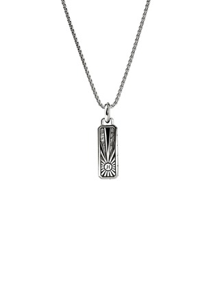 Detail View - Click To Enlarge - JOHN HARDY - Modern Talismans Silver Turquoise Pendant Necklace — Size 24