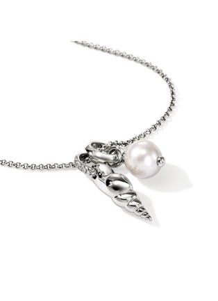 Detail View - Click To Enlarge - JOHN HARDY - Modern Talismans Silver Diamond Pearl Pendant Necklace — Size 16-18