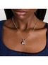  - JOHN HARDY - Modern Talismans Silver Diamond Pearl Pendant Necklace — Size 16-18