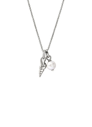 Main View - Click To Enlarge - JOHN HARDY - Modern Talismans Silver Diamond Pearl Pendant Necklace — Size 16-18