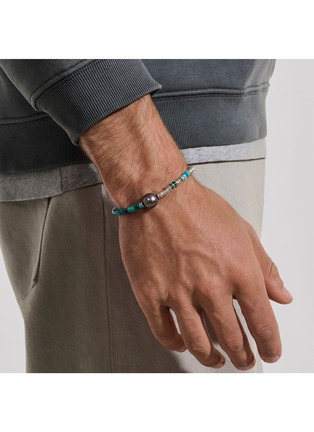  - JOHN HARDY - Heishi Sterling Silver Turquoise Chrysoprase Malachite Cultured Pearl Bracelet — Size US