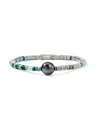 Main View - Click To Enlarge - JOHN HARDY - Heishi Sterling Silver Turquoise Chrysoprase Malachite Cultured Pearl Bracelet — Size US