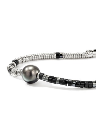 Detail View - Click To Enlarge - JOHN HARDY - Heishi Sterling Silver Onyx Hematite Cultured Pearl Bracelet — Size US