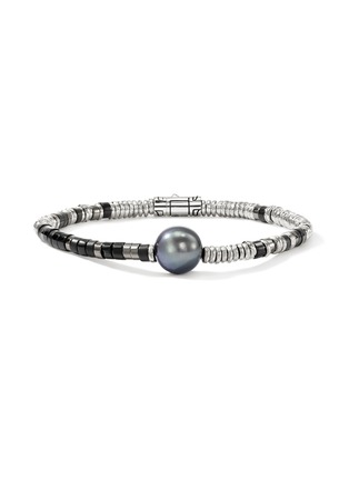 Main View - Click To Enlarge - JOHN HARDY - Heishi Sterling Silver Onyx Hematite Cultured Pearl Bracelet — Size US