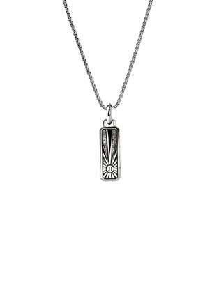 Detail View - Click To Enlarge - JOHN HARDY - Modern Talismans Silver Tiger's Eye Pendant Necklace — Size 24