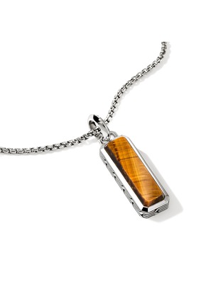 Detail View - Click To Enlarge - JOHN HARDY - Modern Talismans Silver Tiger's Eye Pendant Necklace — Size 24
