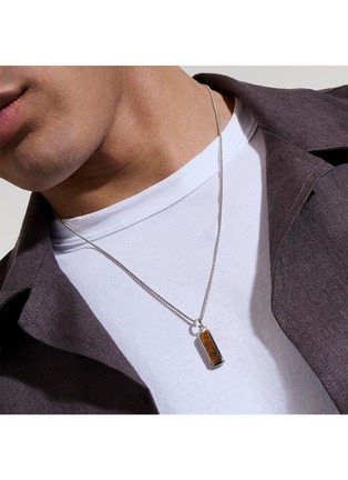  - JOHN HARDY - Modern Talismans Silver Tiger's Eye Pendant Necklace — Size 24