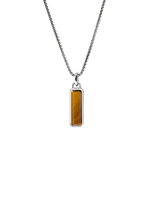 Main View - Click To Enlarge - JOHN HARDY - Modern Talismans Silver Tiger's Eye Pendant Necklace — Size 24